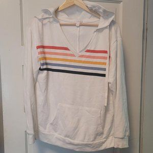Rainbow Striped Hoodie Sweatshirt
